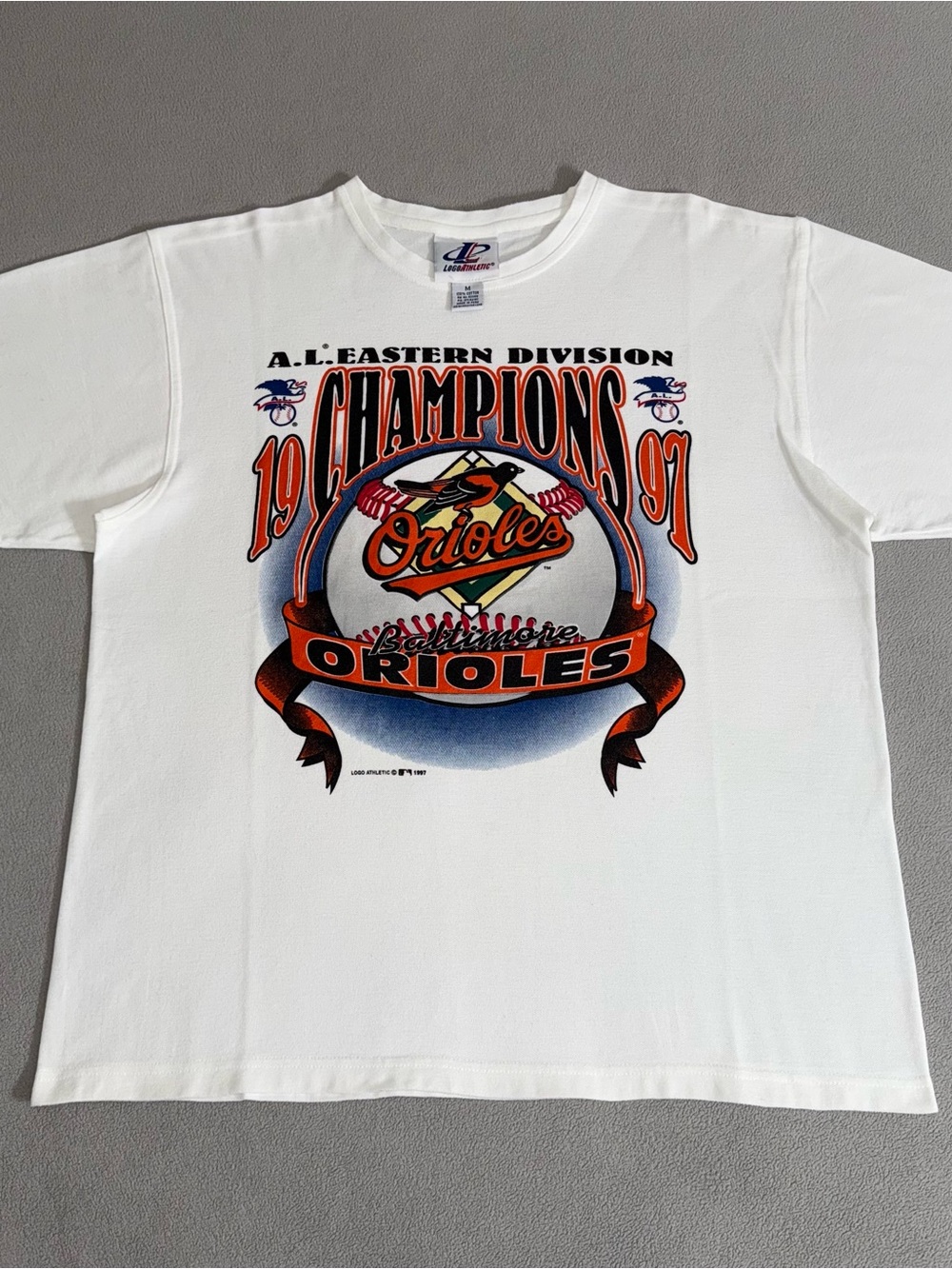 Vintage Logo Athletic Baltimore Orioles Champions T-shirt Size M Sports MLB 90s